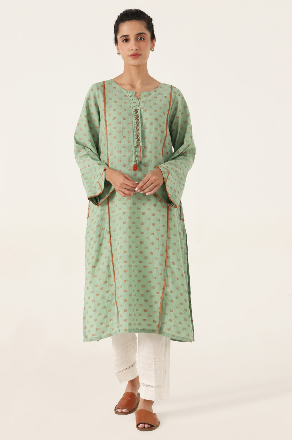 Stitched 1 Piece Stylized Jacquard Shirt