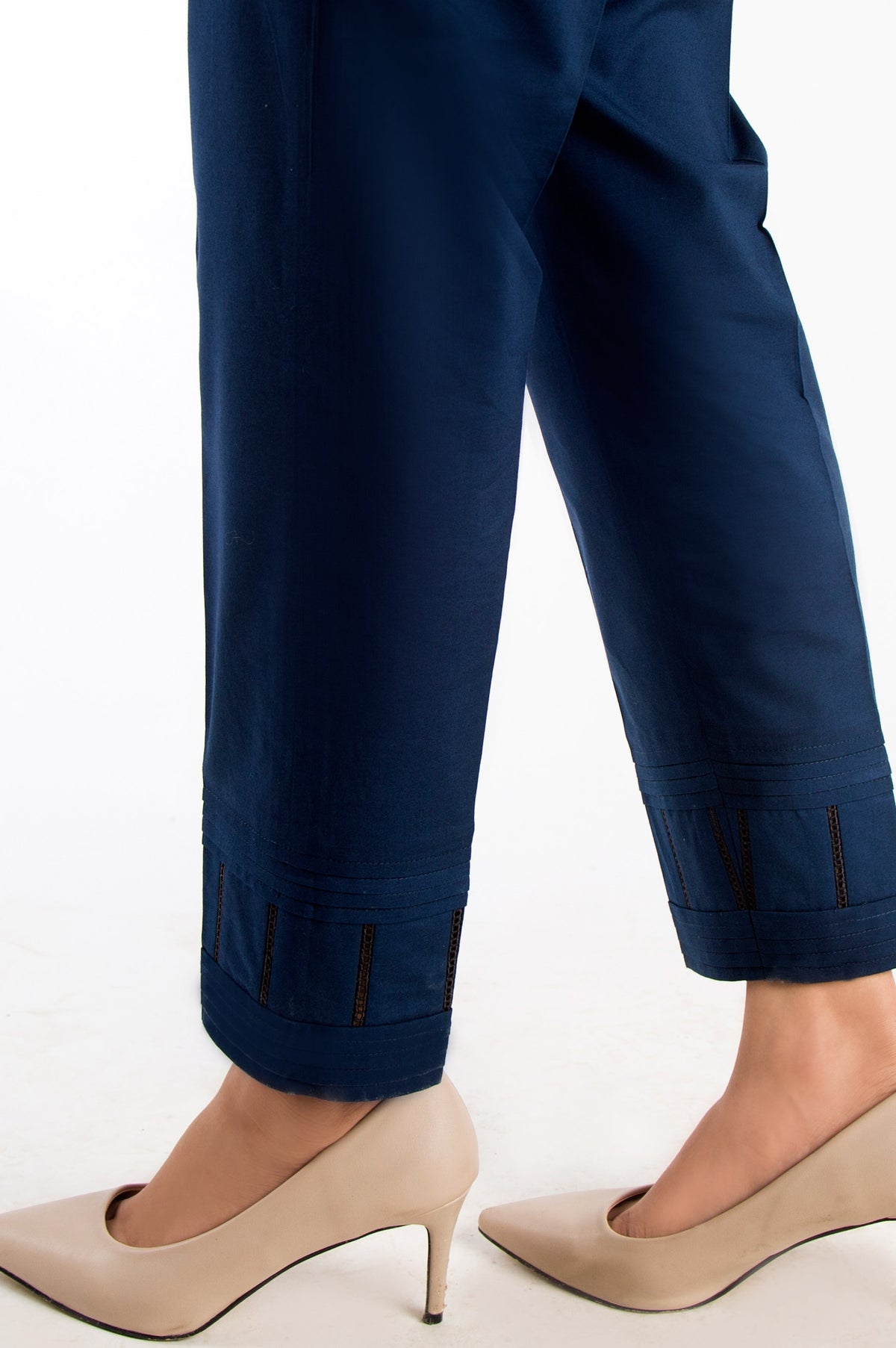Cambric Cigarette Pants - Navy
