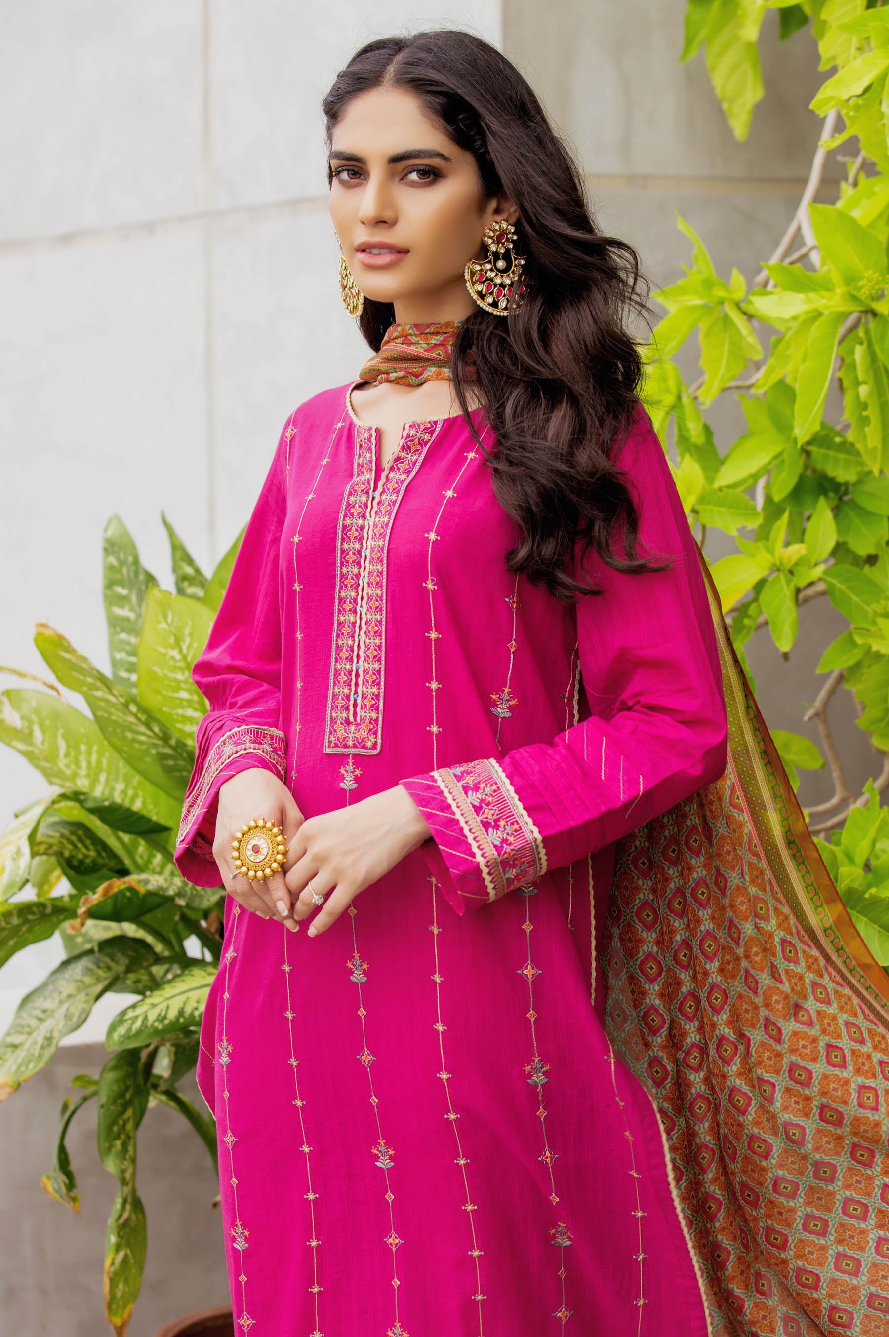 pink lawn dress design Soft Pink