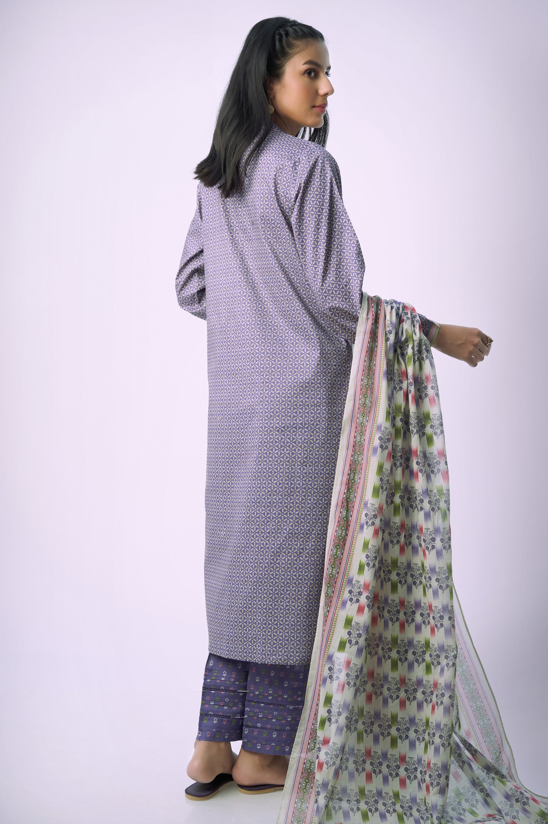 Unstitched 3 Piece Printed Lawn Suit