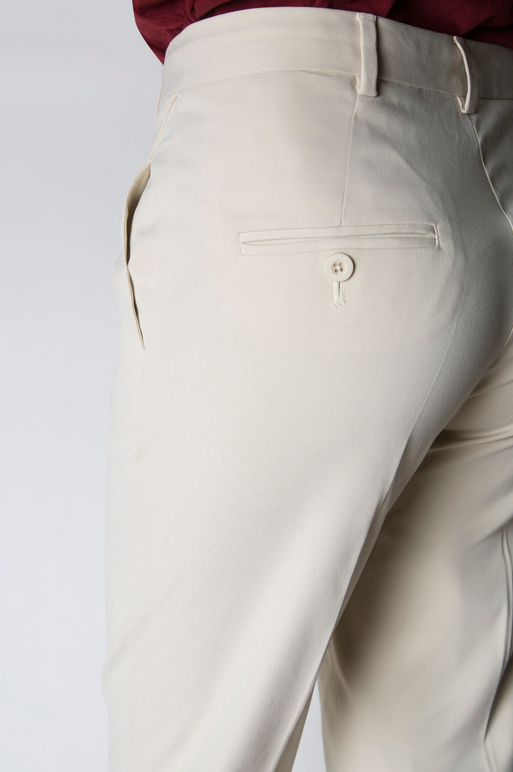 Straight Fit Formal Pants - Beige
