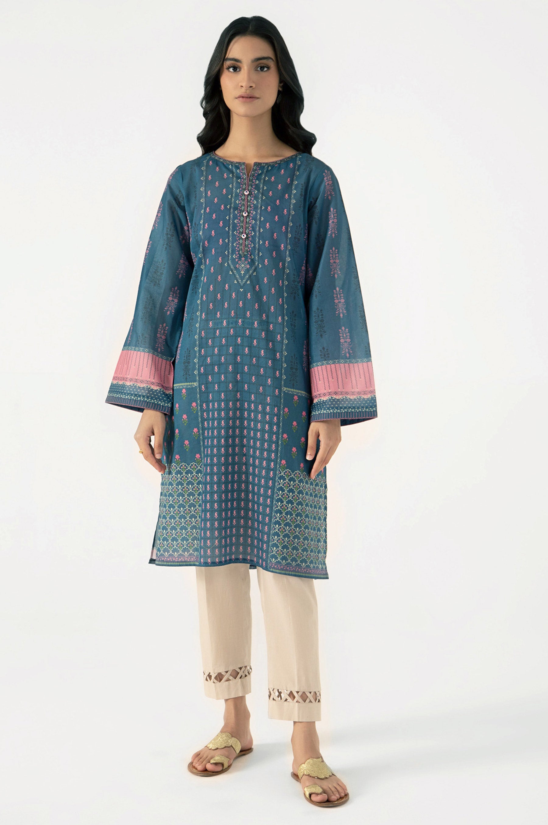 Stitched 1 Piece Digital Printed Lawn Shirt