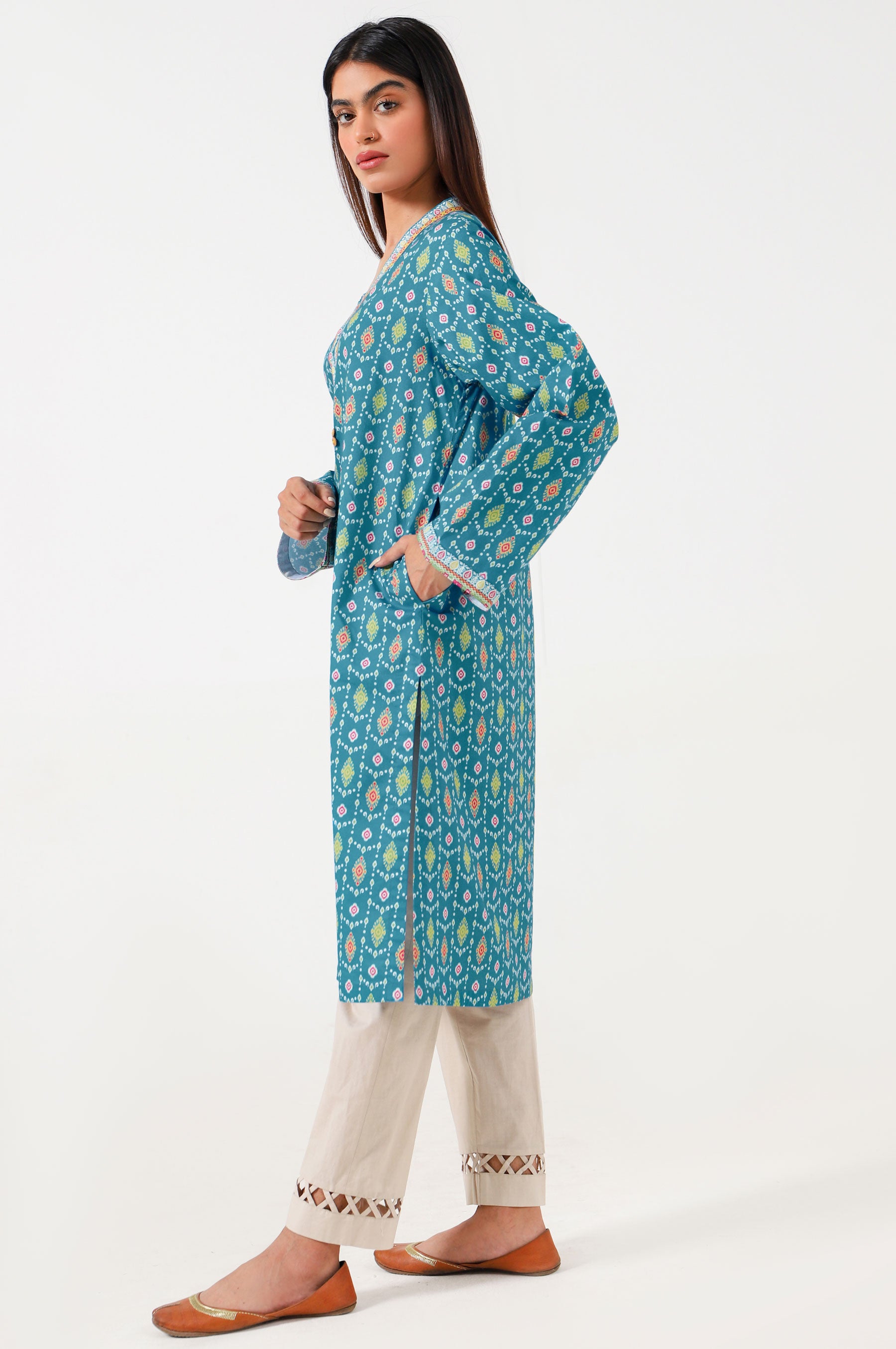 Stitched 1 Piece Digital Printed Lawn Shirt