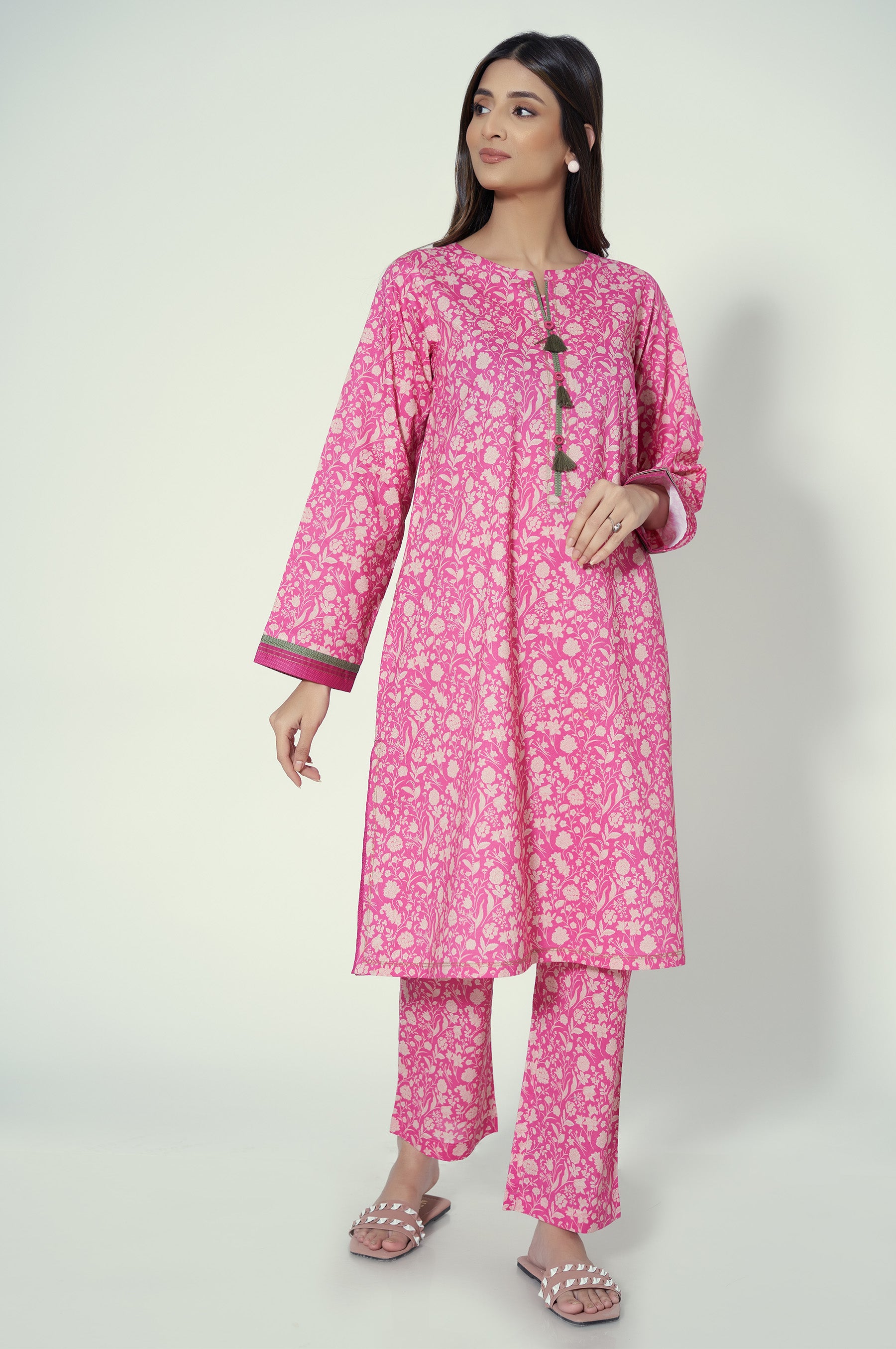 Amna Khadija Printed Lawn Stitched 2 Piece Suit - PHSC-06 - AM25PHSC - Blue - Summer Collection main image 0