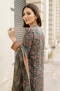 Stitched 3 Piece Printed Lawn Suit with Printed Lawn Dupatta