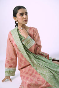 Stitched 3 Piece Printed Lawn Suit