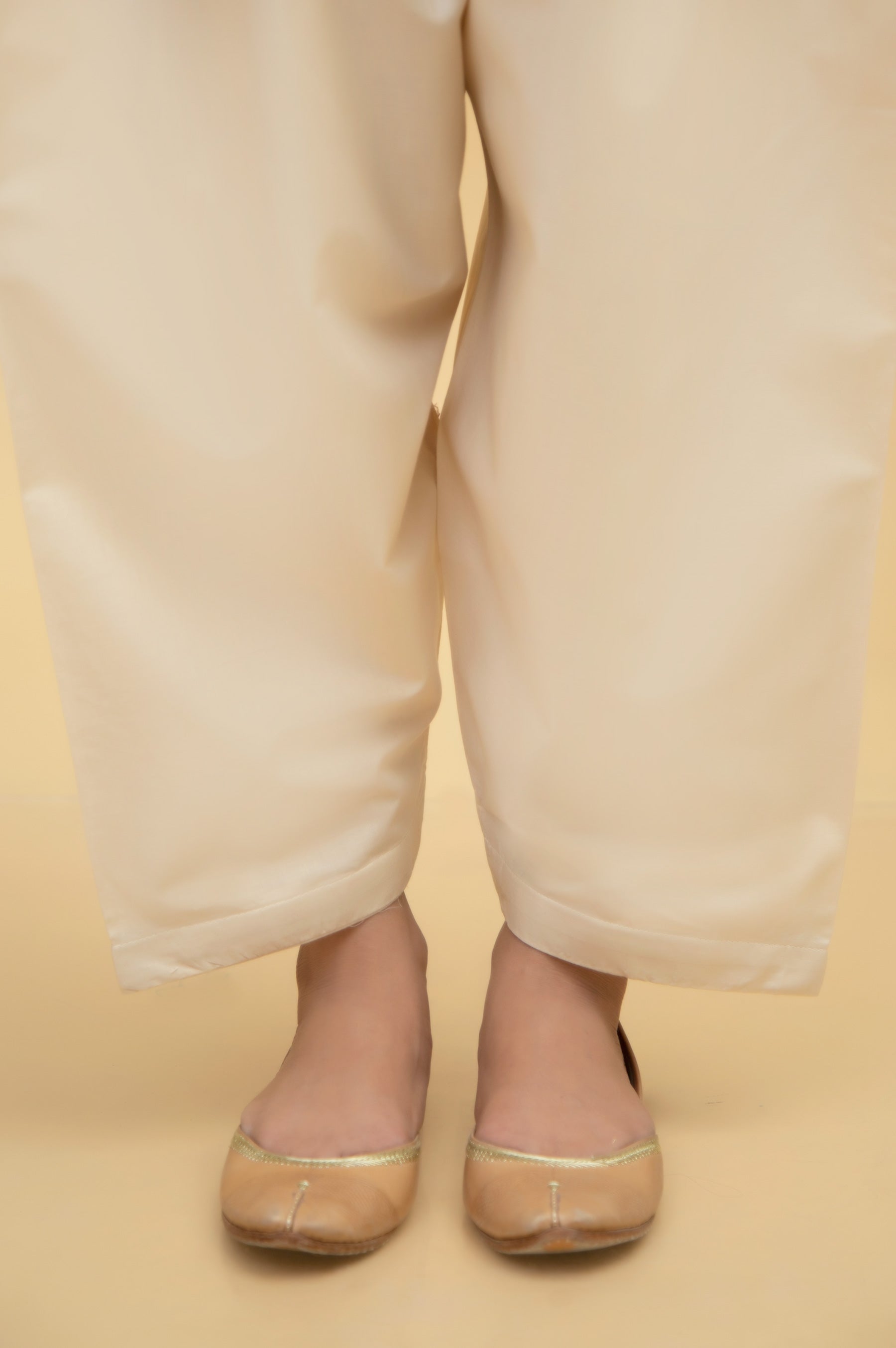 Basic Cambric Shalwar - Beige