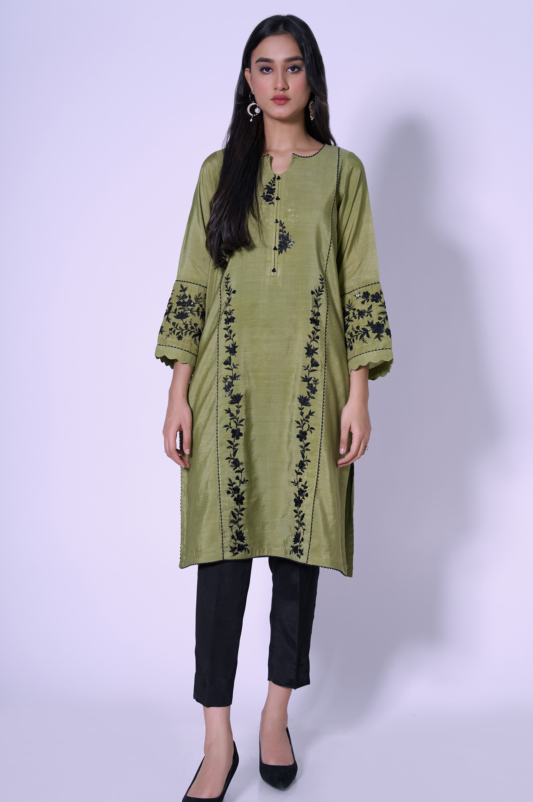 Stitched 1 Piece Paper Cotton Embroidered Outfit