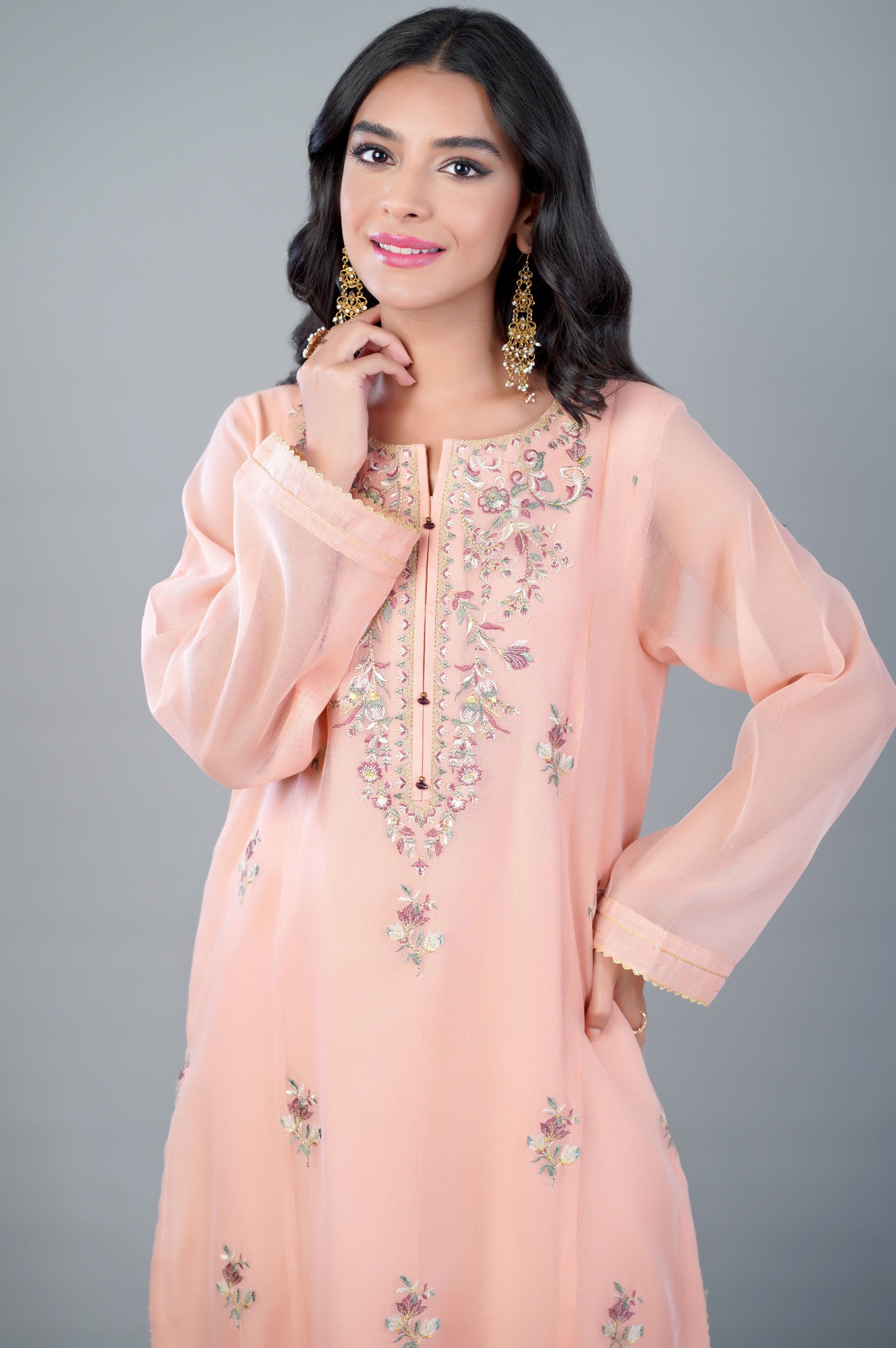 Rehan N Muzammil Pret Embroidered Khaadi Net 2 Piece Suit SAIBA