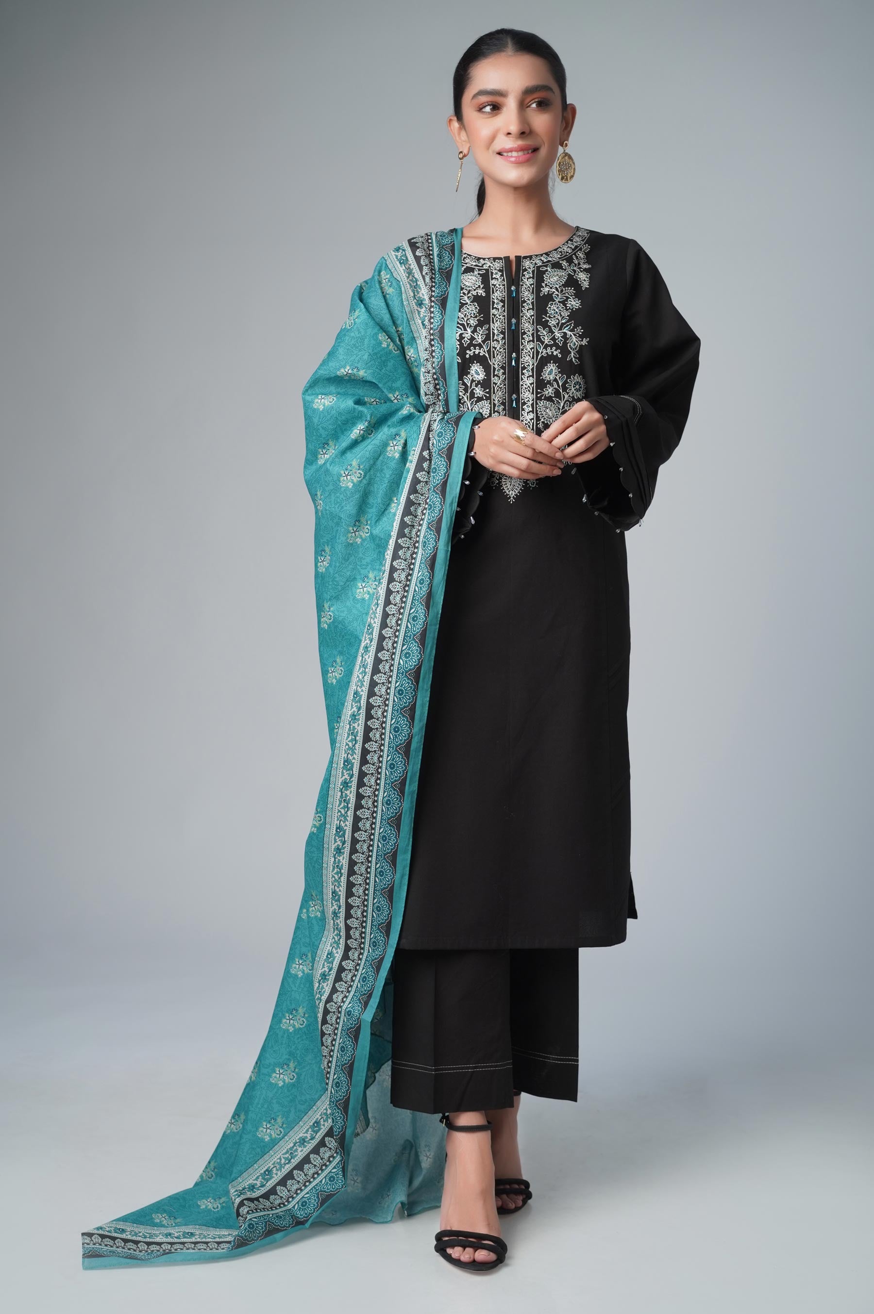 Stitched 3 Piece Printed Lawn
