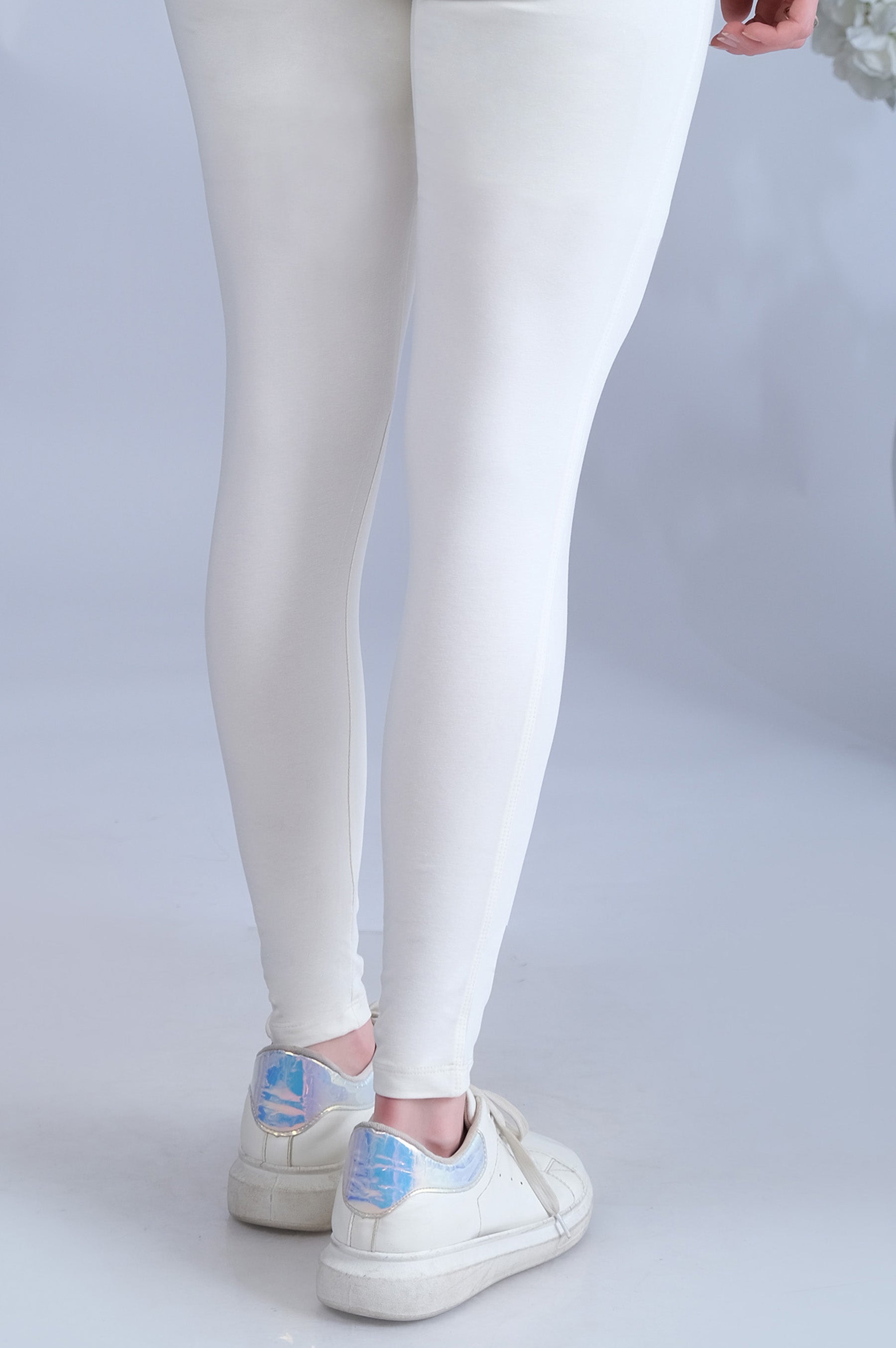 Basic Plain Tights - Off White