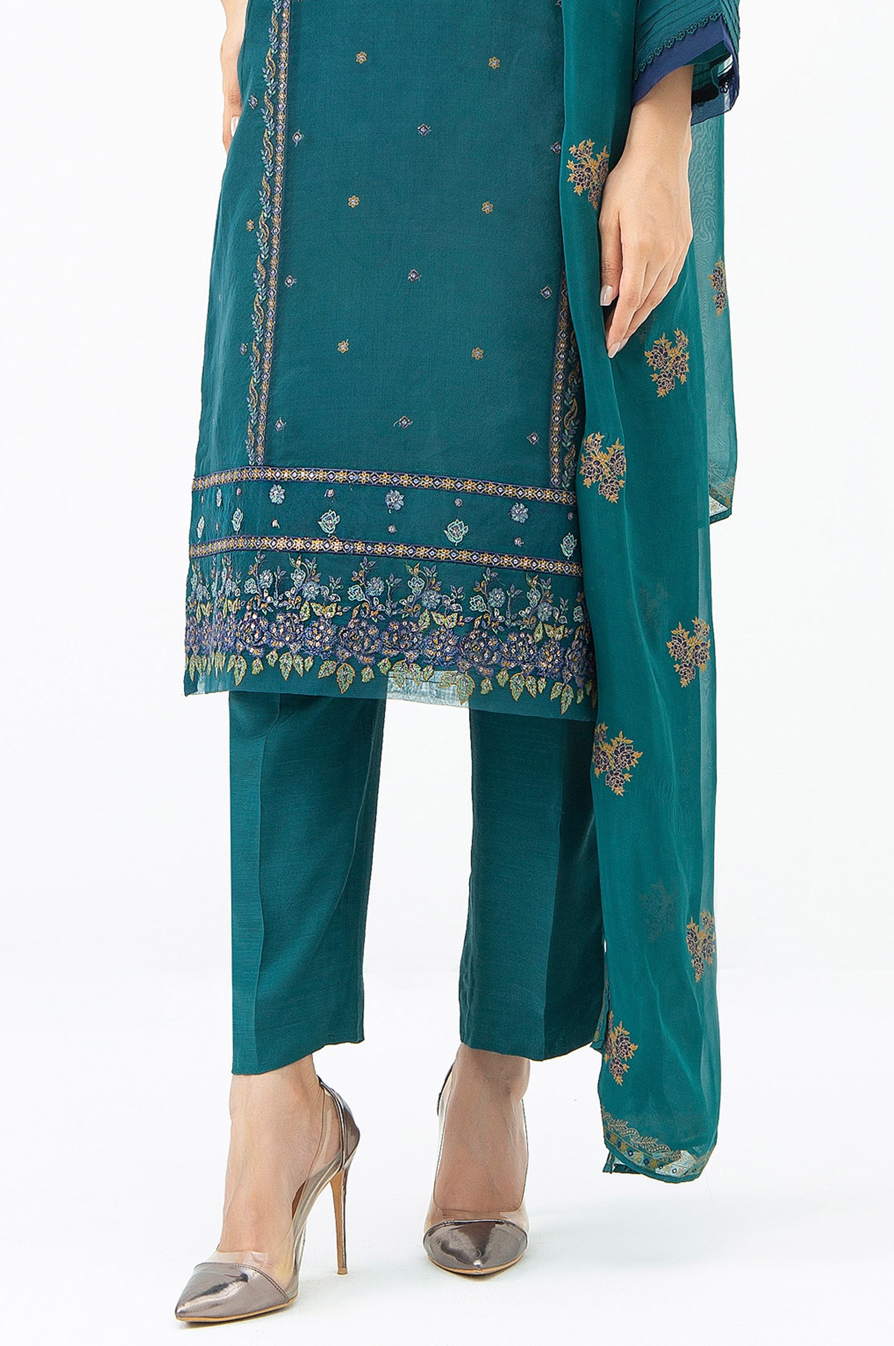 DYED RAW SILK STITCHED BOTTOM (FACTORY E-OUTLET)