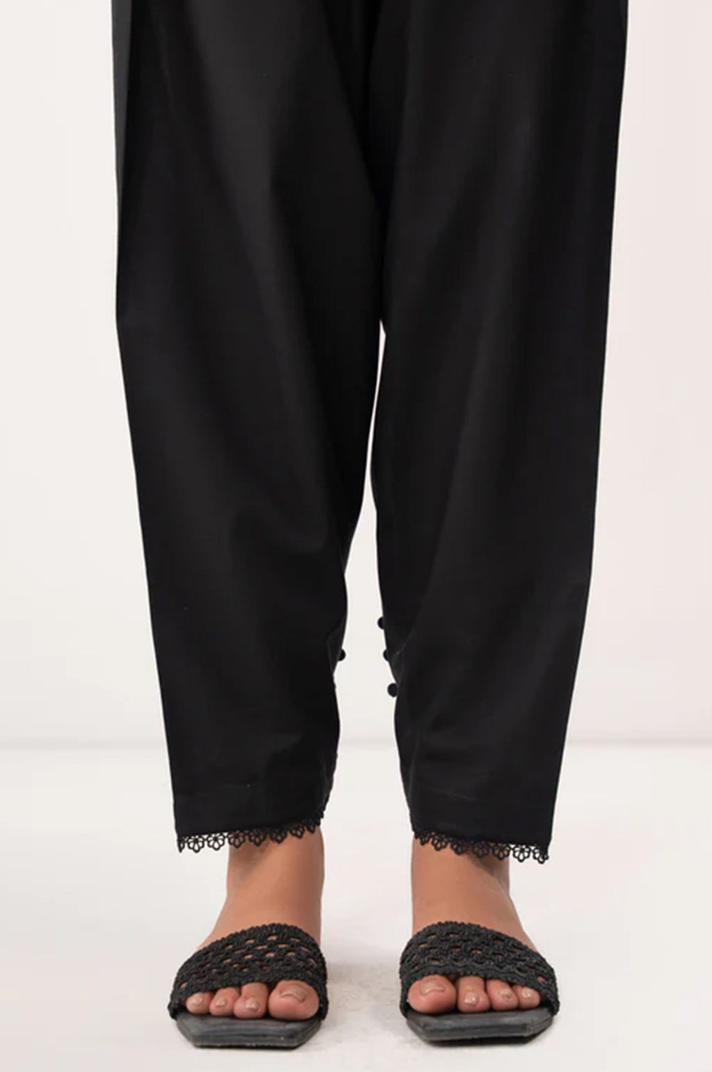 Stylized Cambric Shalwar - Regular Fit