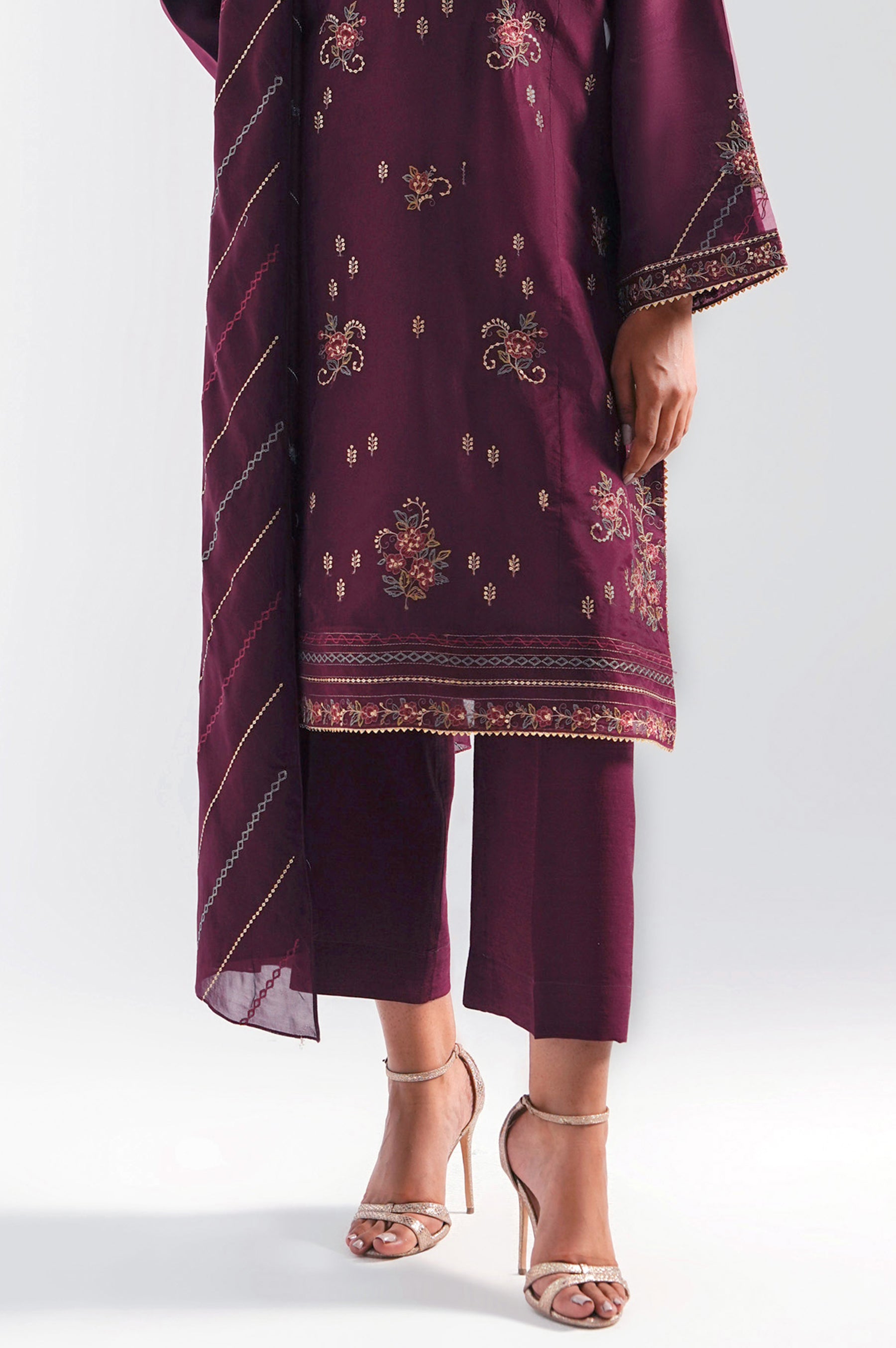 DYED RAW SILK STITCHED BOTTOM (FACTORY E-OUTLET)