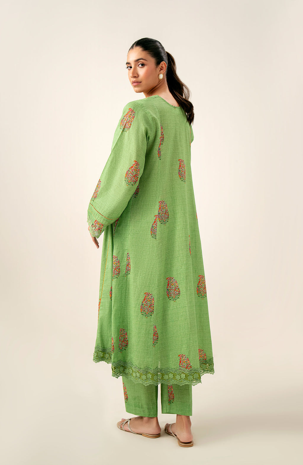Unstitched 2 Piece Printed Embroidered Lawn Suit