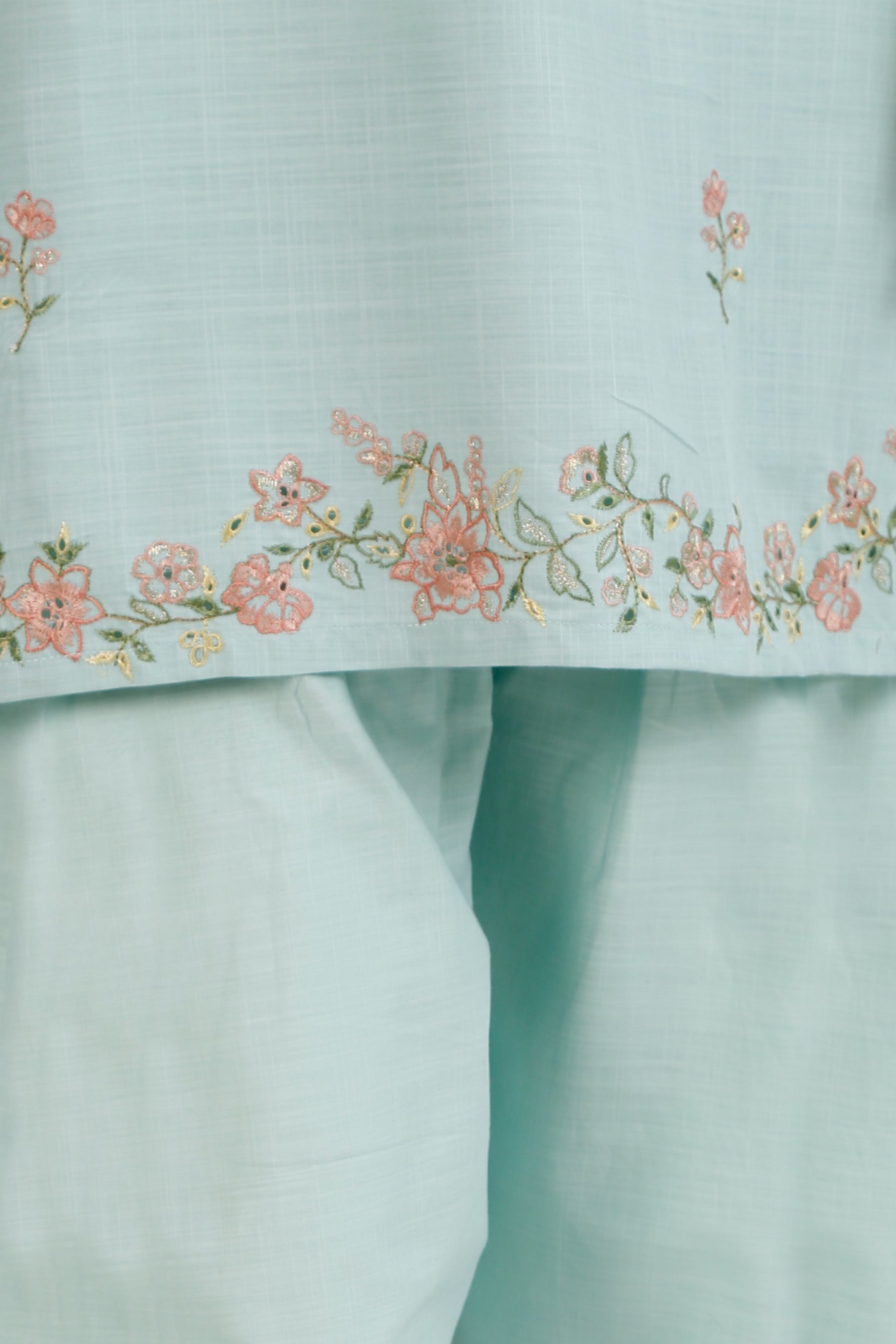 EMBROIDERED BOTH SIDE SLUB STITCHED SUIT