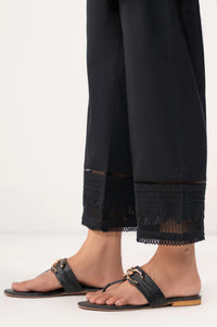 Stylized Cotton Satin Straight Pants - Relax Fit