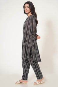 Stitched 2 Piece Yarn Dyed Embroidered Suit