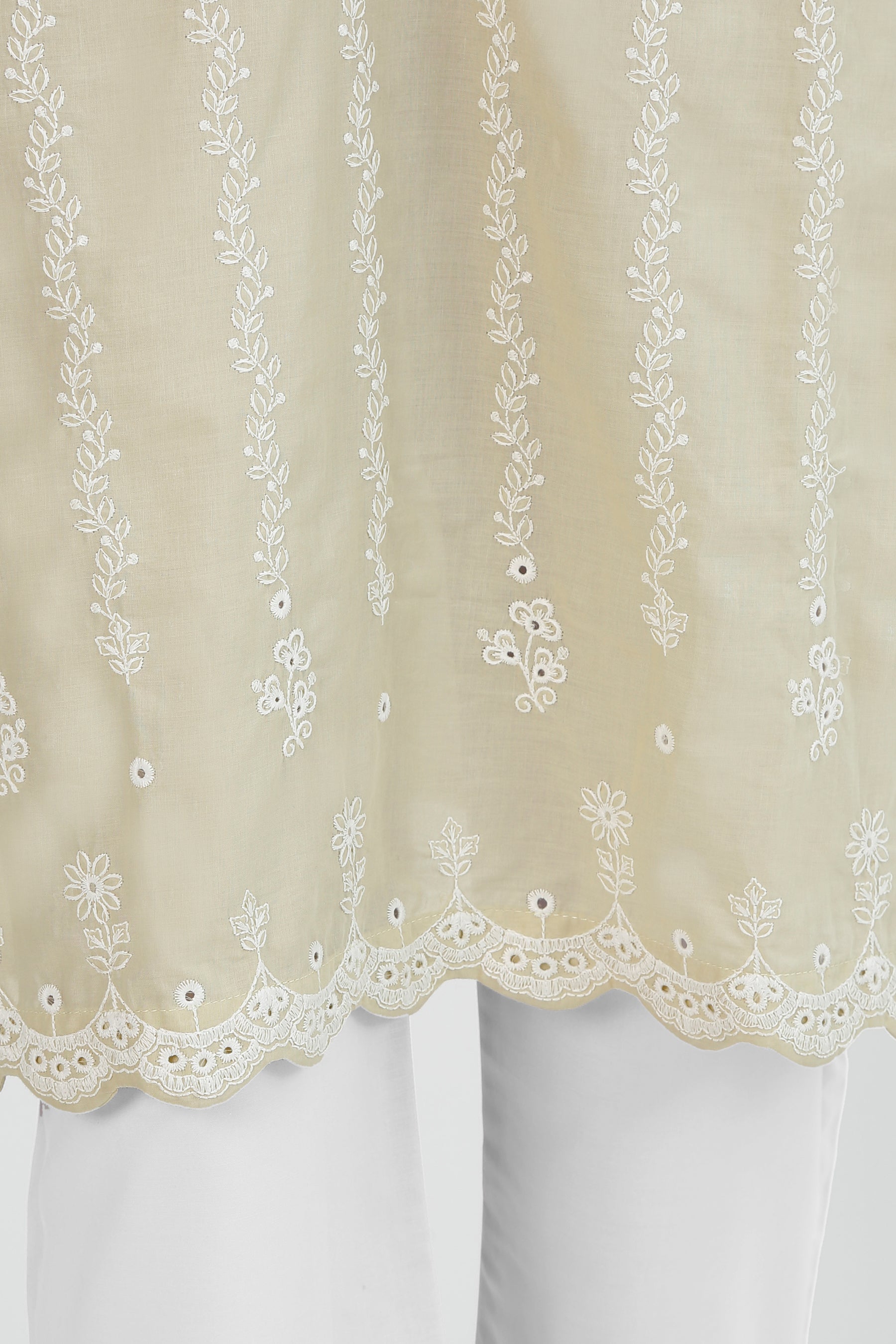 EMBROIDERED CHIKANKARI STITCHED SHIRT