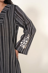 Stitched 2 Piece Yarn Dyed Embroidered Suit