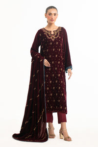STITCHED EMBROIDERED VELVET SHIRT DUPATTA (FACTORY E-OUTLET)