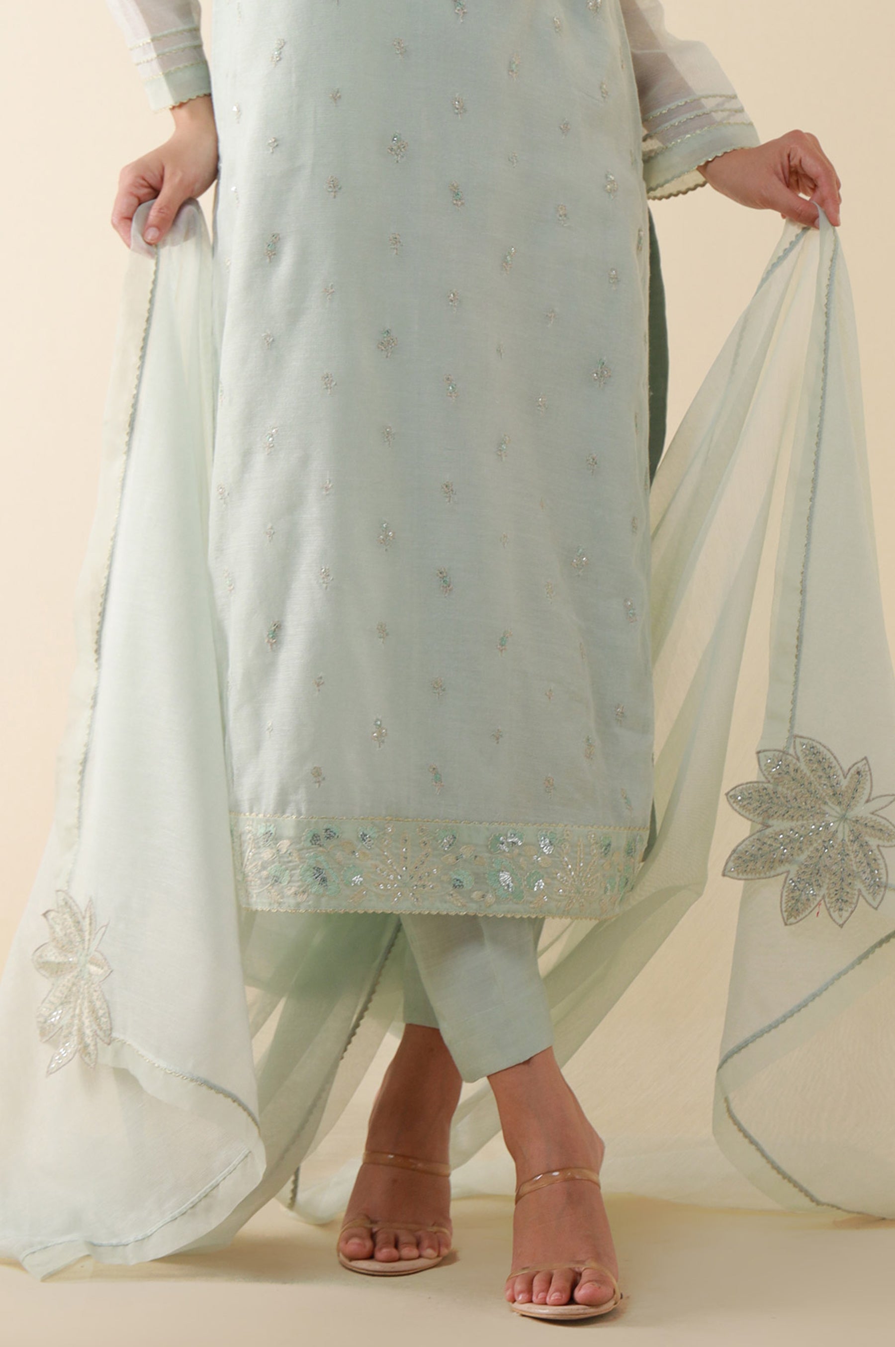 DYED STITCHED RAW SILK BOTTOM (FACTORY E-OUTLET)
