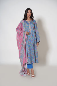 Unstitched 3 Piece Printed Cambric Suit