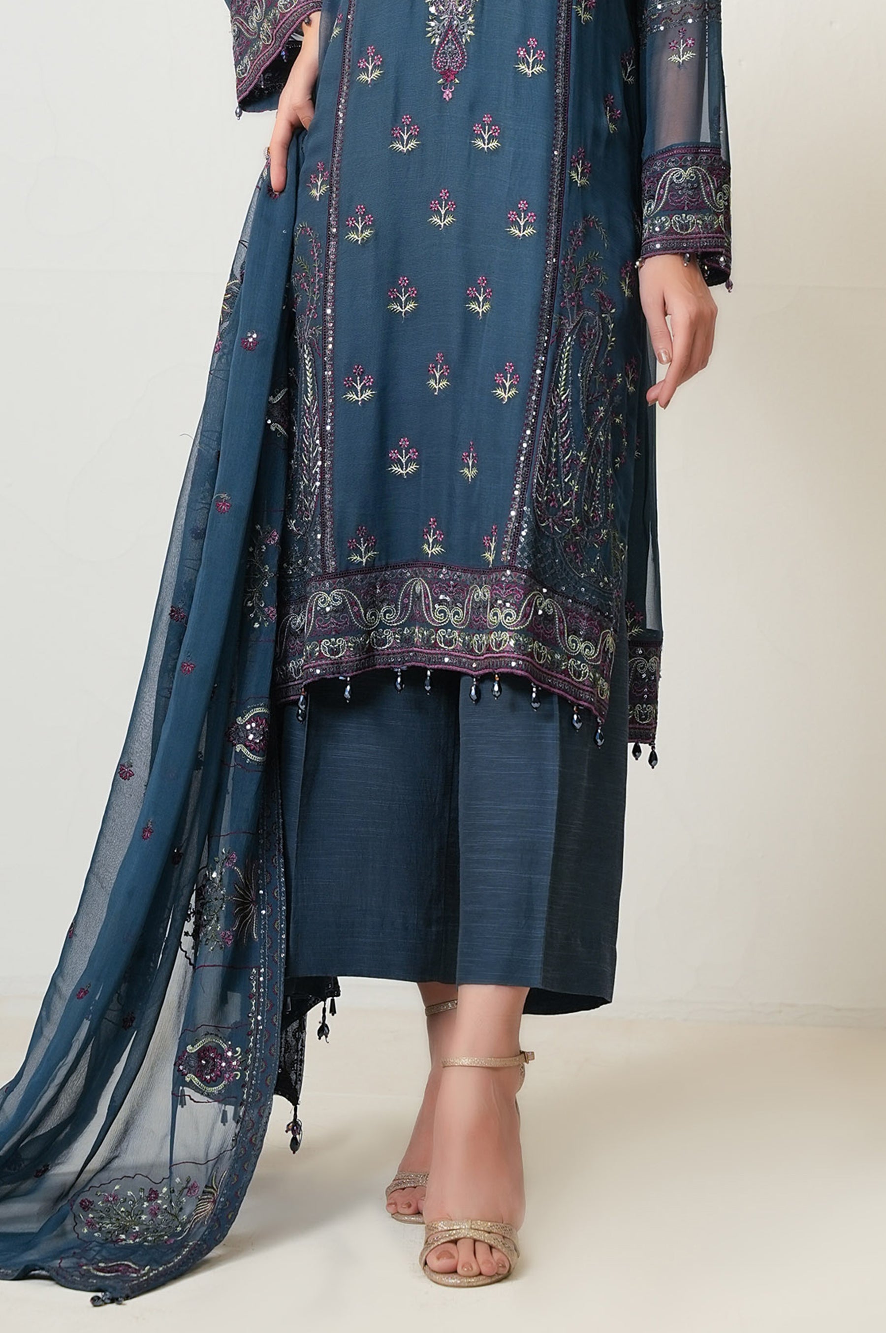 DYED RAW SILK STITCHED BOTTOM (FACTORY E-OUTLET)