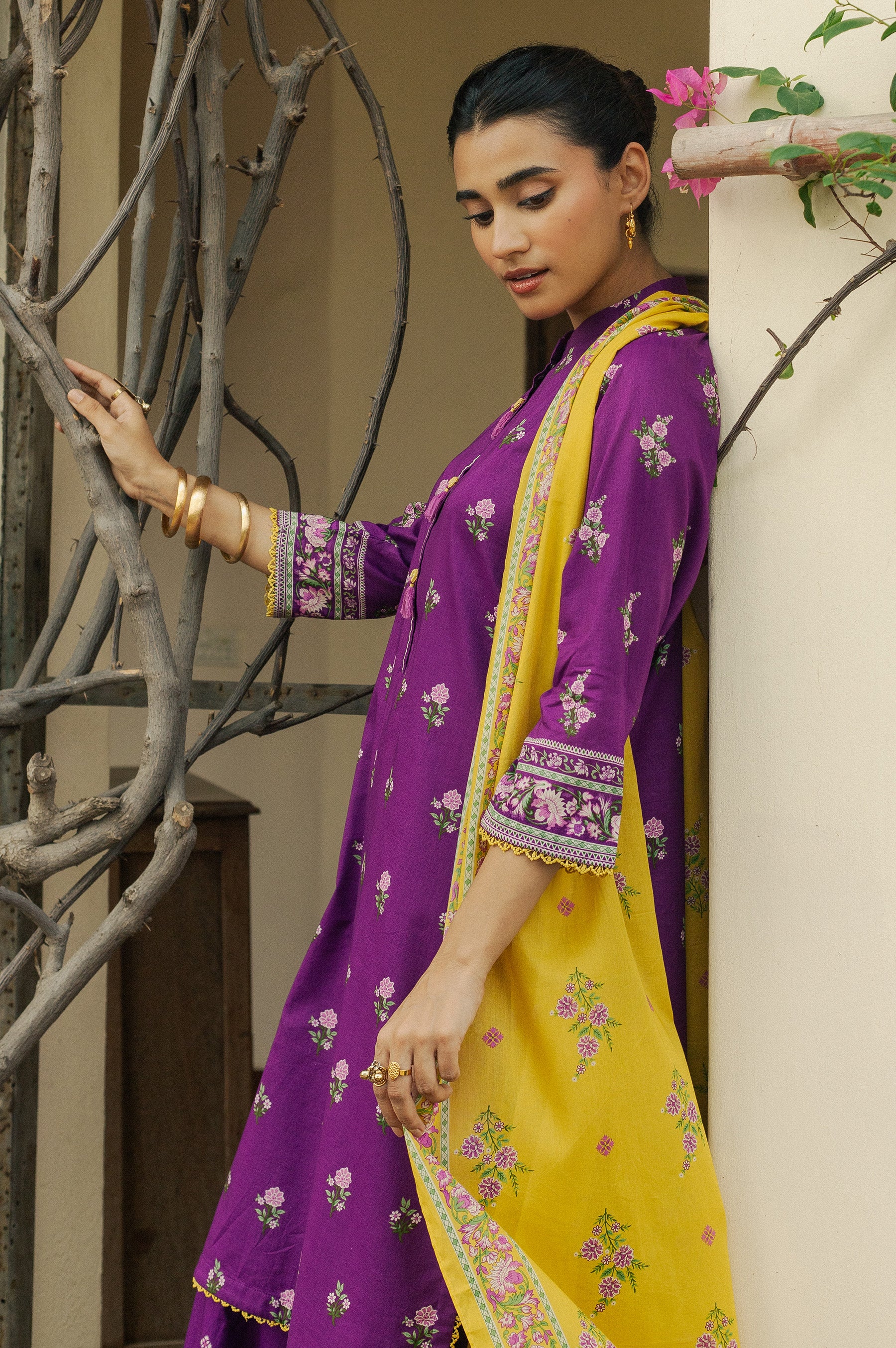 Unstitched 3 Piece Printed Lawn Suit