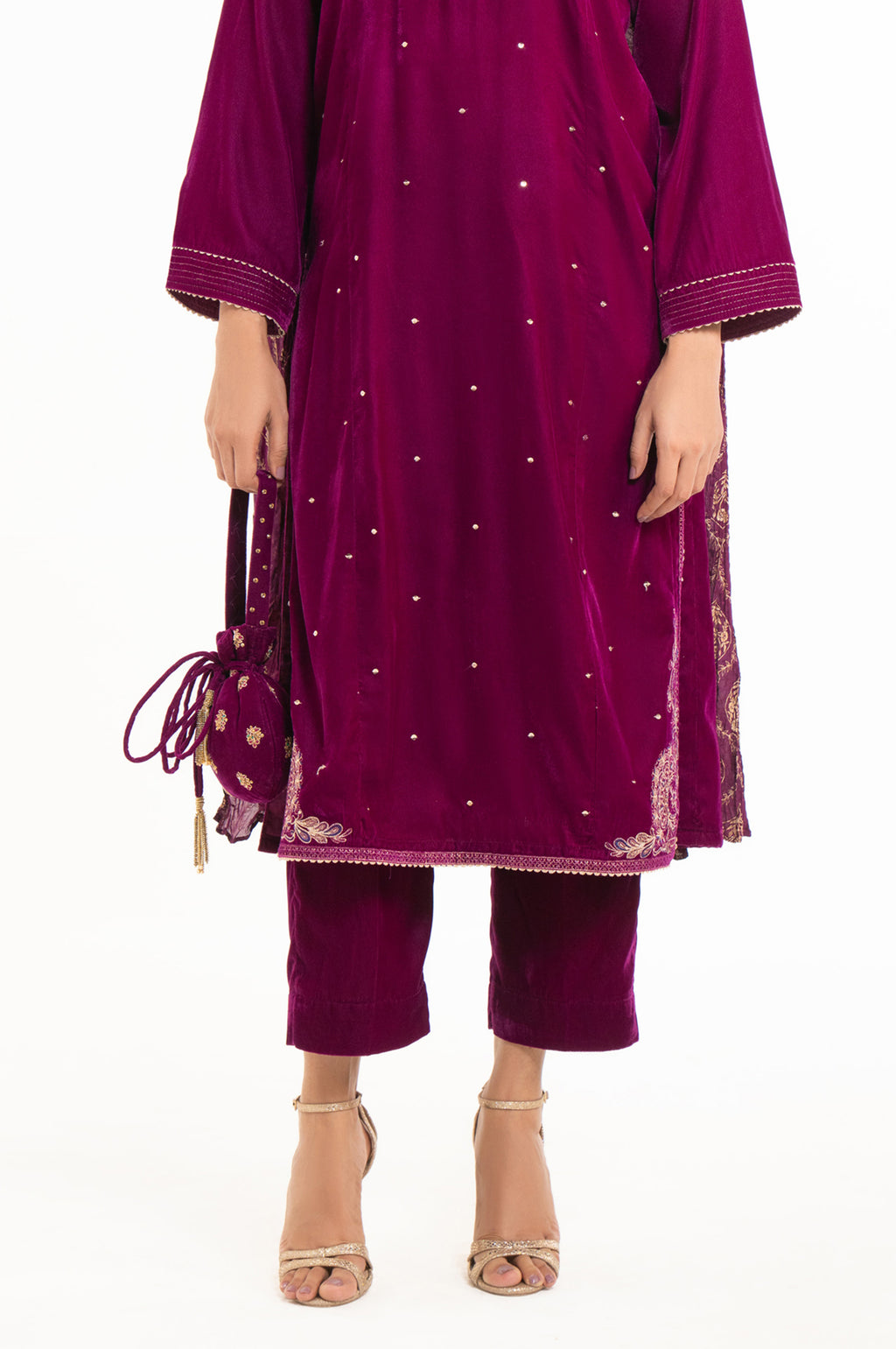 DYED VELVET STITCHED BOTTOM (FACTORY E-OUTLET)