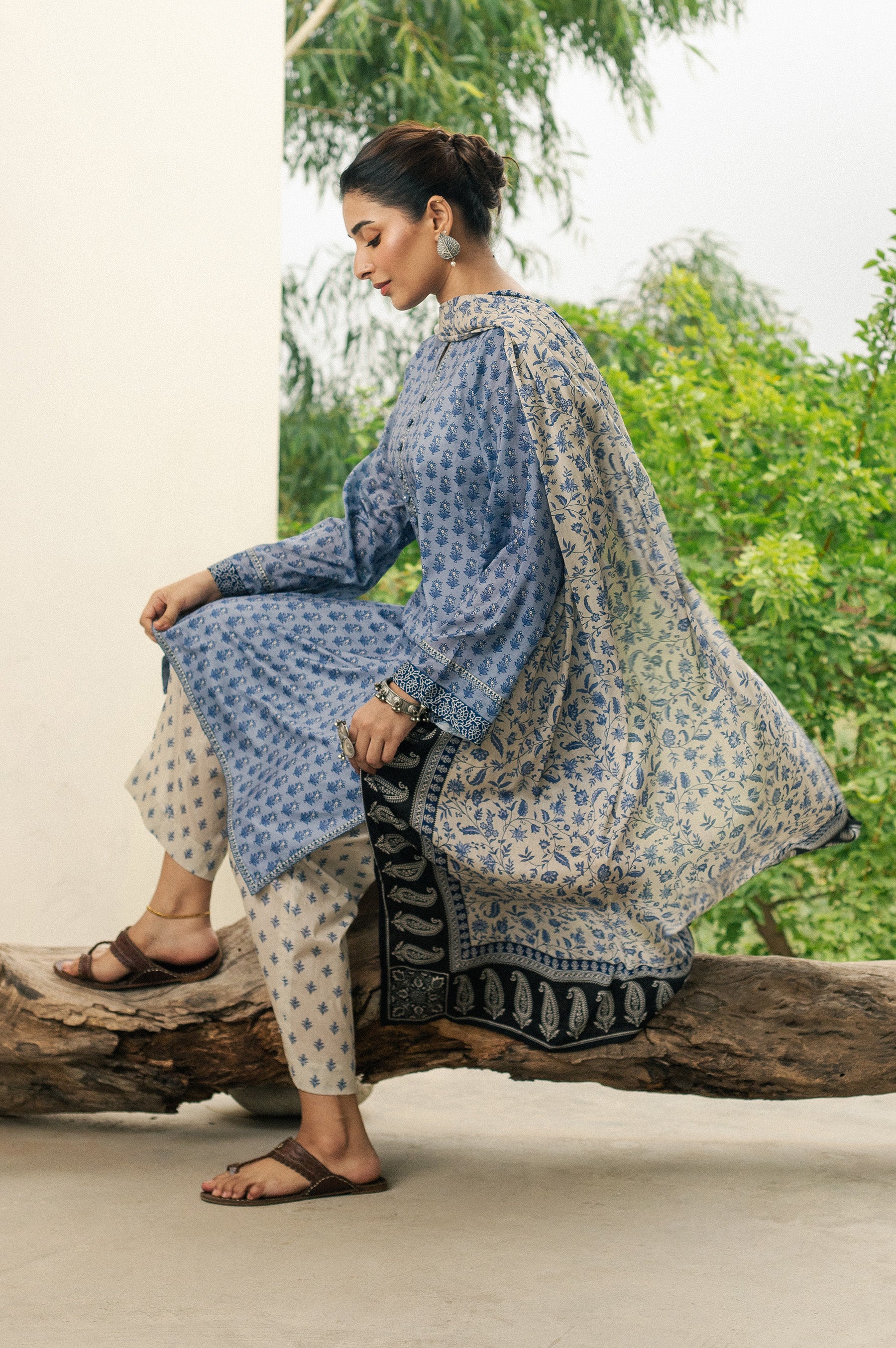 Unstitched 3 Piece Printed Lawn Suit