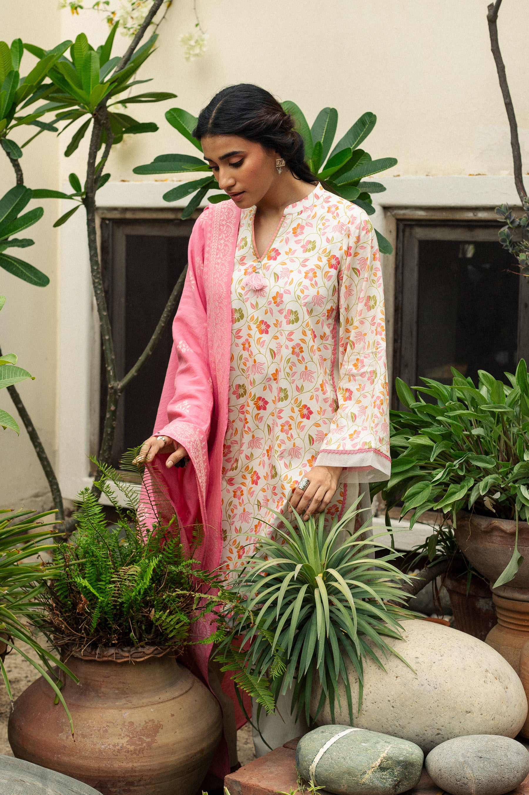 Unstitched 3 Piece Embroidered Lawn Suit