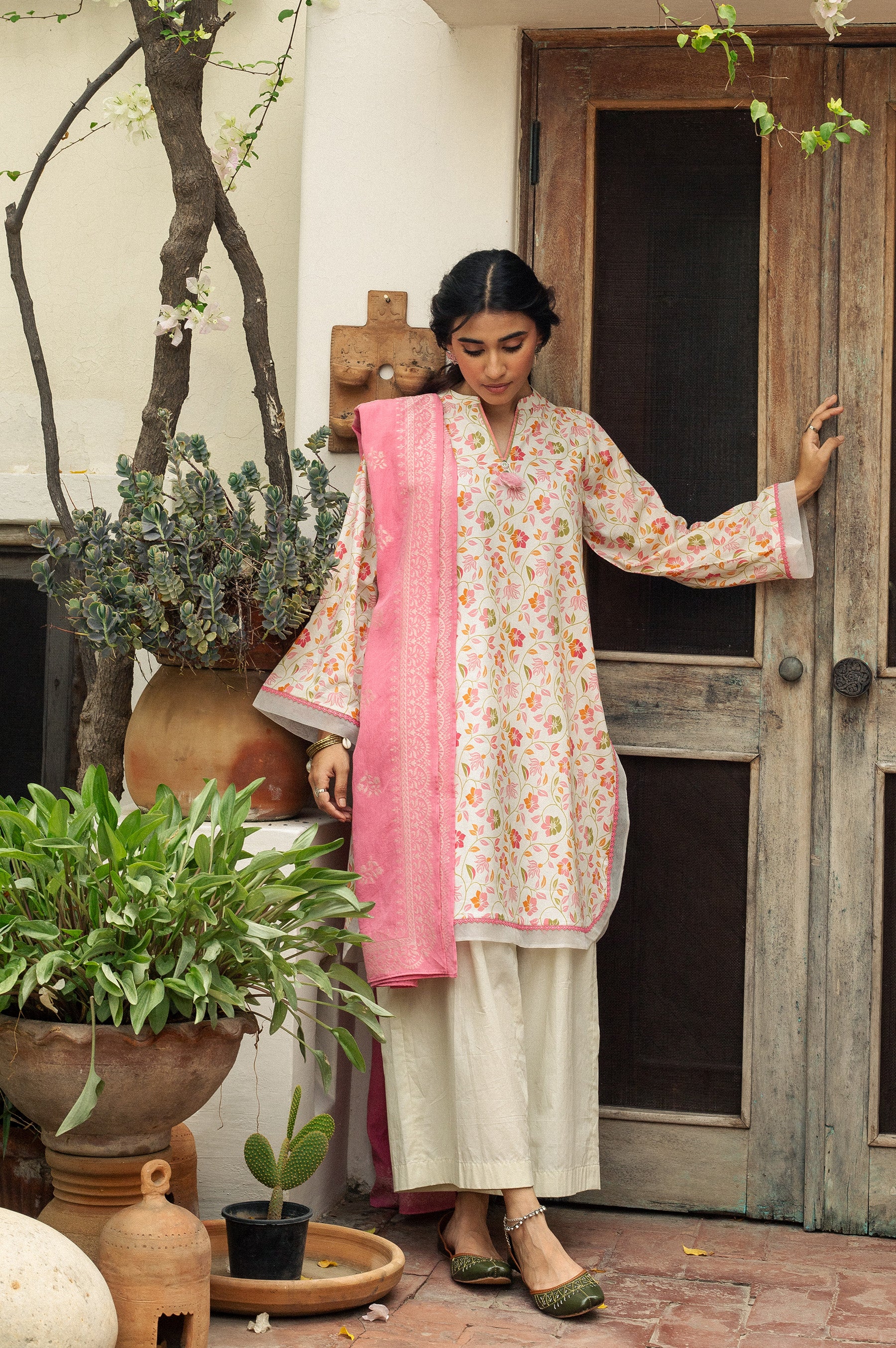 Unstitched 3 Piece Embroidered Lawn Suit