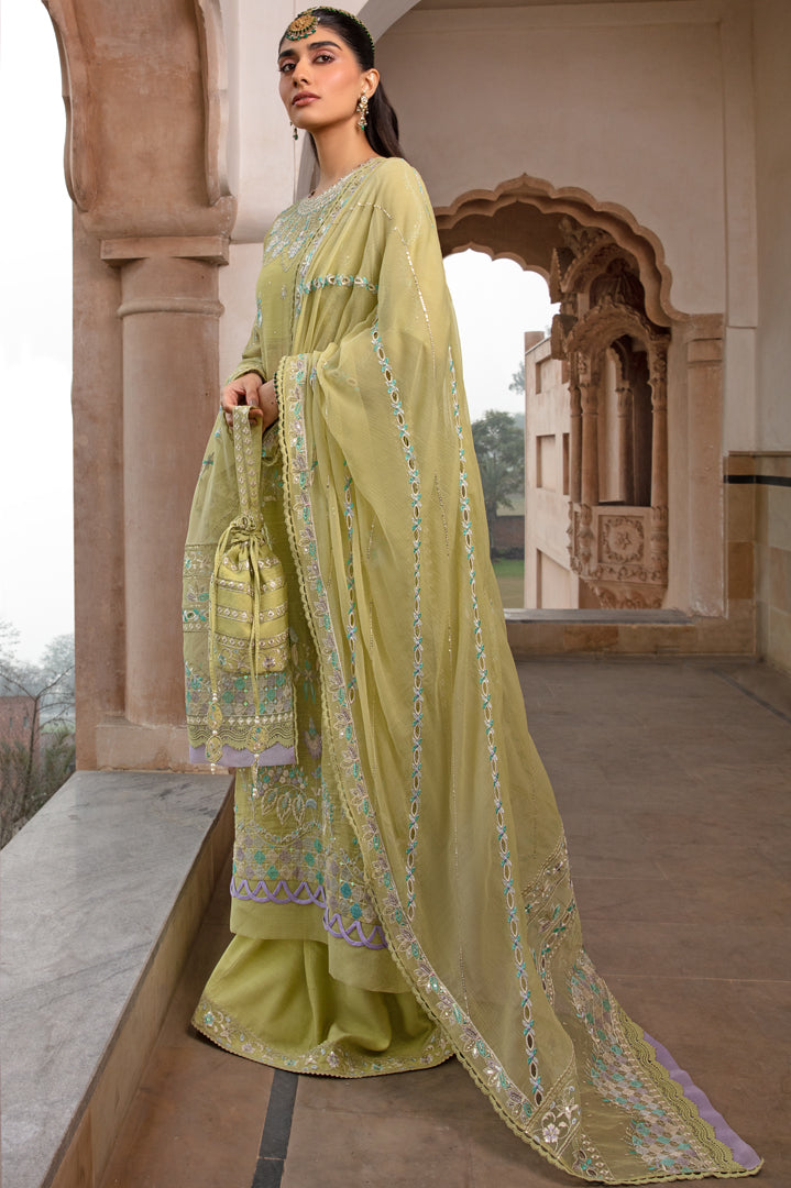 3 Piece Embroidered Monar Suit