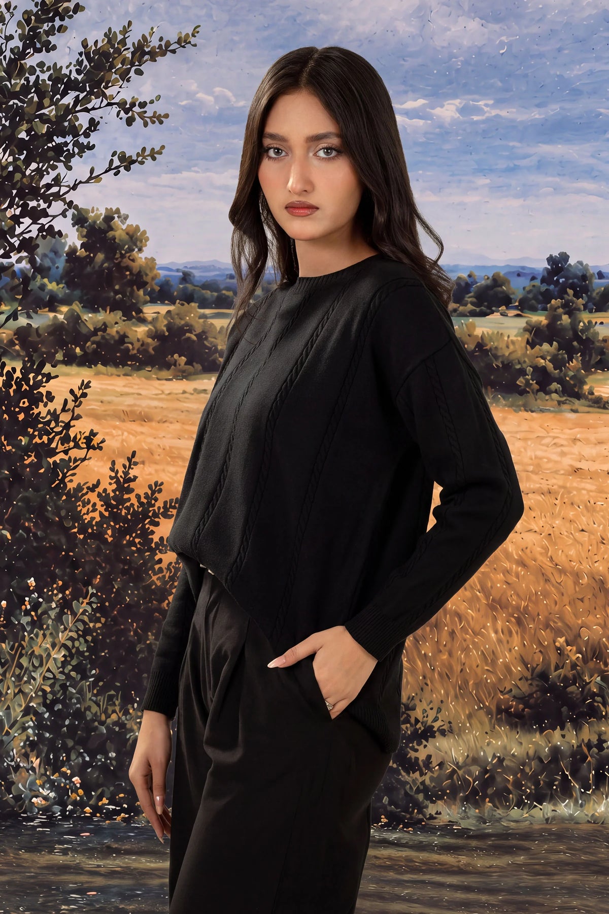 STYLIZED PULLOVER SWEATER