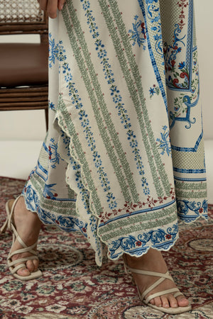 Vibrant multi-colored printed poly cambric 1-piece stitched top showcasing a bold and artistic color palette