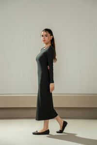 RIBBED KNITTED DRESS