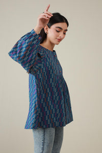 Stitched 1 Piece Stylized Printed Cambric Top