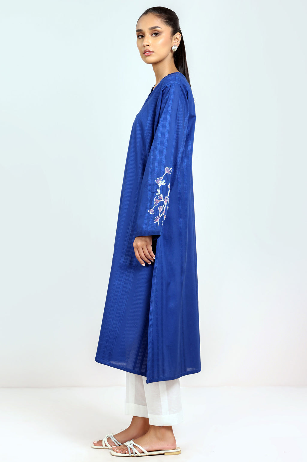 Stitched 1 Piece Embroidered Jacquard Shirt