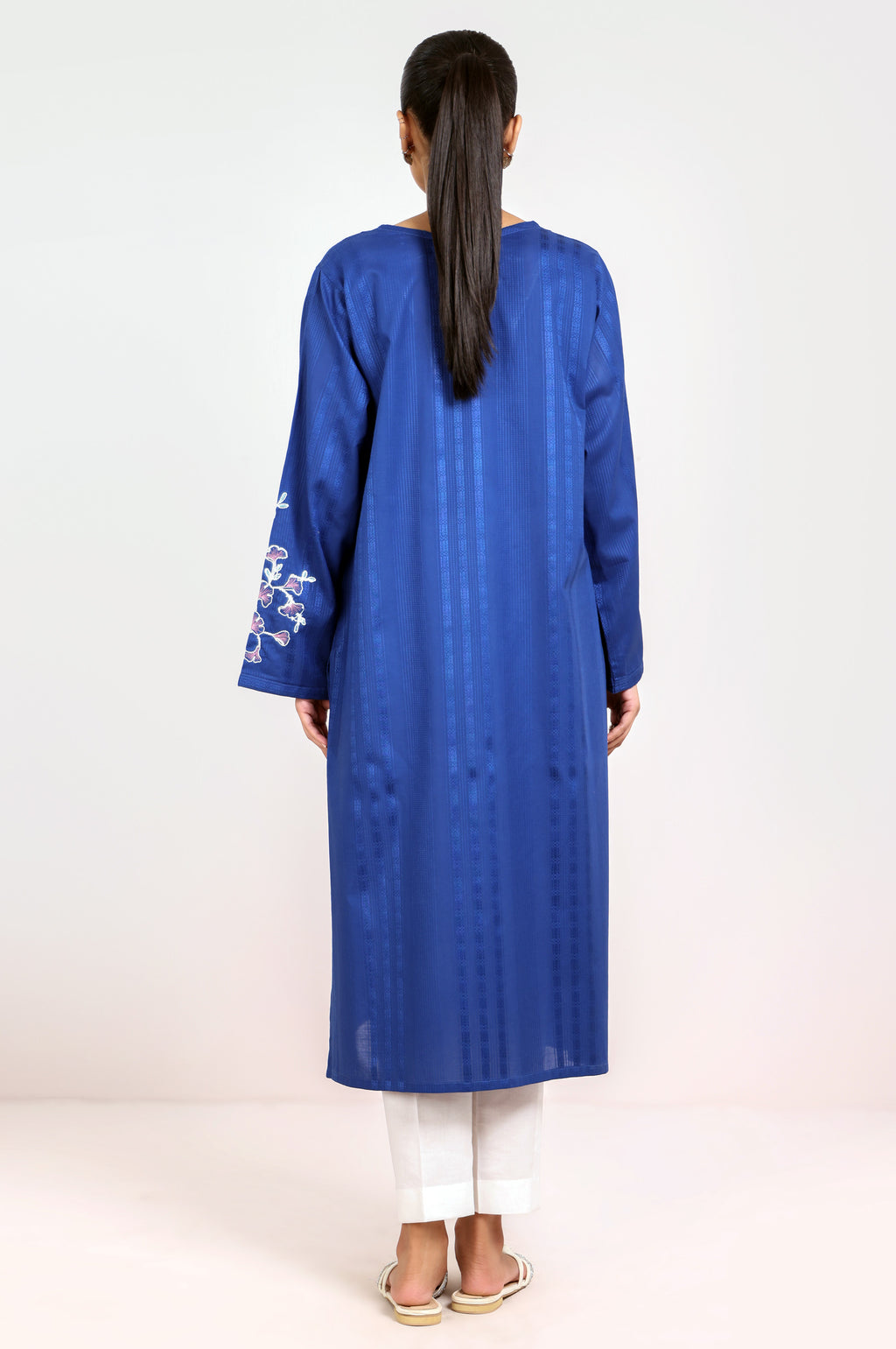 Stitched 1 Piece Embroidered Jacquard Shirt