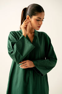 Stitched 1 Piece Stylized Satin Jacquard Shirt