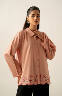 Stitched 1 Piece Embroidered Cambric Top
