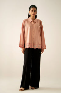 Stitched 1 Piece Embroidered Cambric Top