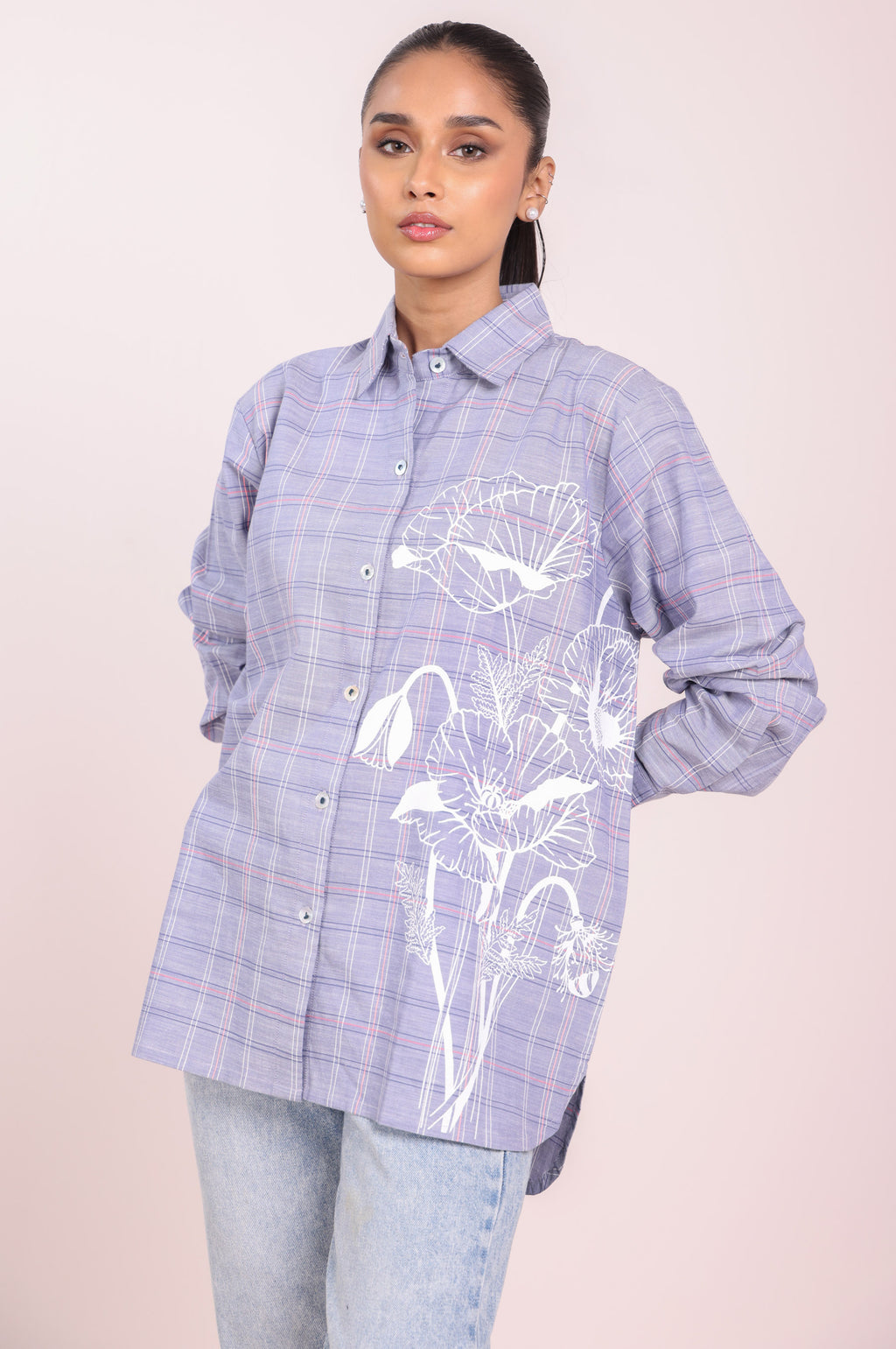 Stitched 1 Piece Screen Printed Yarn Dyed Top