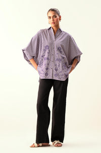 Stitched 1 Piece Embroidered Yarn Dyed Top