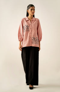 Stitched 1 Piece Screen Printed Yarn Dyed Top