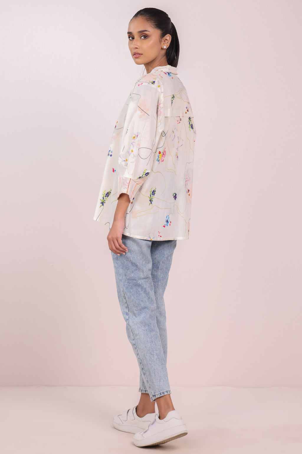Stitched 1 Piece Embroidered Stylized Fusion Top