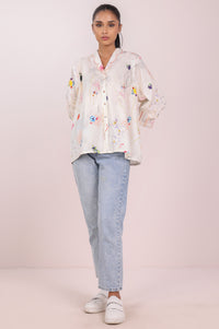 Stitched 1 Piece Embroidered Stylized Fusion Top