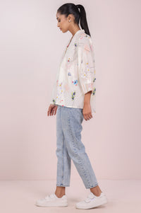 Stitched 1 Piece Embroidered Stylized Fusion Top