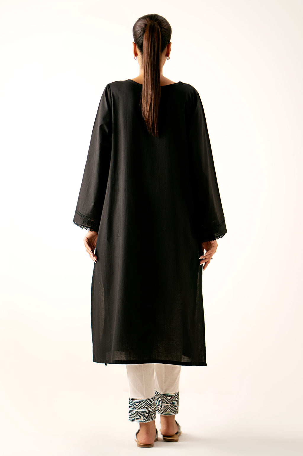 Stitched 1 Piece Embroidered Cambric Shirt